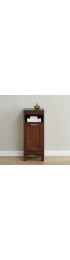 Linen Cabinets| Style Selections Morecott 13-in W x 31.75-in H x 13.5-in D Chocolate MDF Freestanding Linen Cabinet - YB33725