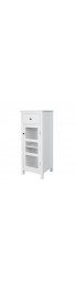 Linen Cabinets| Teamson Home Connor 15-in W x 36-in H x 14-in D White MDF Freestanding Linen Cabinet - JN07479