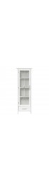 Linen Cabinets| Teamson Home Delaney 17-in W x 48.5-in H x 13.5-in D White MDF Freestanding Linen Cabinet - VA49667