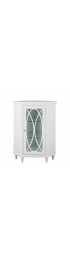 Linen Cabinets| Teamson Home Florence 24.75-in W x 32-in H x 17.5-in D White Mdf Freestanding Corner Linen Cabinet - GH80077