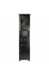 Linen Cabinets| Winsome Wood Alps 18.11-in W x 70.87-in H x 12.99-in D Black Composite Freestanding Linen Cabinet - PV60548