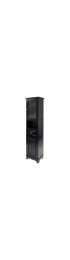 Linen Cabinets| Winsome Wood Alps 18.11-in W x 70.87-in H x 12.99-in D Black Composite Freestanding Linen Cabinet - PV60548