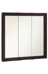 Medicine Cabinets| Design House Ventura 36-in x 30-in Surface Espresso Mirrored Rectangle Medicine Cabinet - CT19378