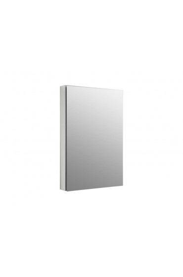 Medicine Cabinets| KOHLER Catalan 24.125-in x 36-in Surface/Recessed Satin Anodized Aluminum Mirrored Rectangle Medicine Cabinet - VY97682