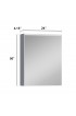 Medicine Cabinets| WELLFOR 24-in x 30-in Lighted Surface Aluminum Mirrored Rectangle Medicine Cabinet with Outlet - WR76990