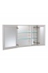 Medicine Cabinets| WELLFOR Bathroom medicine cabinet 30-in x 26-in Surface Aluminum Mirrored Rectangle Medicine Cabinet - YX84817