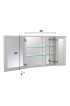 Medicine Cabinets| WELLFOR Bathroom medicine cabinet 30-in x 26-in Surface Aluminum Mirrored Rectangle Medicine Cabinet - YX84817