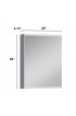 Medicine Cabinets| WELLFOR Mirrored bathroom medicine cabinet 20-in x 26-in Lighted Surface Aluminum Mirrored Rectangle Medicine Cabinet with Outlet - MR64918