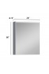 Medicine Cabinets| WELLFOR Mirrored bathroom medicine cabinet 24-in x 30-in Lighted Surface Aluminum Mirrored Rectangle Medicine Cabinet with Outlet - EG45773