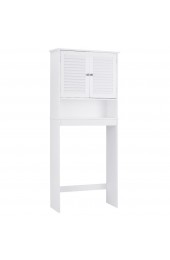 Over-the-Toilet Storage| Goplus Costway 10-in W x 61.8-in H x 26-in D White Over-the-Toilet Storage - UK65490