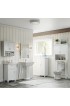 Over-the-Toilet Storage| RiverRidge Somerset 27.38-in W x 64.38-in H x 7.87-in D White Over-the-Toilet Storage - WV46030