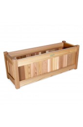 Planters, Stands & Window Boxes| All Things Cedar Extra Large (65+-Quart) 32-in W x 12-in H Natural Cedar Planter with Drainage Holes - QK02853