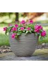 Planters, Stands & Window Boxes| allen + roth Large (25-65-Quart) 19.72-in W x 14.88-in H Vintage Brown Resin Planter - WY10546