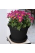 Planters, Stands & Window Boxes| Bloem Extra Large (65+-Quart) 23.75-in W x 20.25-in H Black Plastic Planter with Drainage Holes - ET06135