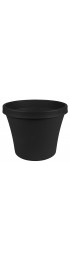 Planters, Stands & Window Boxes| Bloem Extra Large (65+-Quart) 23.75-in W x 20.25-in H Black Plastic Planter with Drainage Holes - ET06135