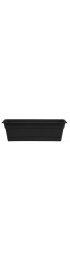 Planters, Stands & Window Boxes| Bloem Medium (8-25-Quart) 30-in W x 5.75-in H Black Plastic Window Box with Drainage Holes - QW31519