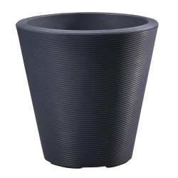 Planters, Stands & Window Boxes| Crescent Garden 34-in W x 34-in H Midnight Resin with Drainage Holes - BE58145