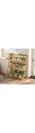 Planters, Stands & Window Boxes| FUFU&GAGA Plant stand 48-in H x 39.4-in W Wood Indoor/Outdoor Rectangular Wood Plant Stand - PC74401