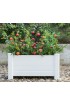 Planters, Stands & Window Boxes| Gardenised Medium (8-25-Quart) 35.5-in W x 18.5-in H White PVC Vinyl Planter - JI57946