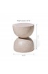 Planters, Stands & Window Boxes| Glitzhome 17.75-in H x 15.75-in W White Indoor/Outdoor Half-round Resin Plant Stand - OE30881