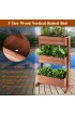 Planters, Stands & Window Boxes| Goplus Costway 42-in H x 15-in W Brown Indoor/Outdoor Rectangular Wood Plant Stand - HM34550
