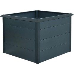 Planters, Stands & Window Boxes| Hanover Medium (8-25-Quart) 44-in W x 30-in H Grey Metal Garden Bed with Drainage Holes - ED16358