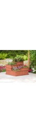 Planters, Stands & Window Boxes| Leisure Season 32-in W x 24-in H Medium Brown Wood Planter with Drainage Holes - KD85650