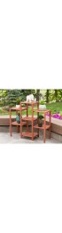 Planters, Stands & Window Boxes| Leisure Season 34-in H x 38-in W Natural Outdoor Rectangular Wood Plant Stand - WZ67596