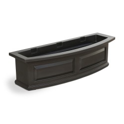 Planters, Stands & Window Boxes| Mayne Large (25-65-Quart) 11.5-in W x 10-in H Espresso Resin Hanging Self Watering Window Box with Drainage Holes - CF32999