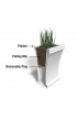 Planters, Stands & Window Boxes| Mayne Large (25-65-Quart) 16-in W x 32-in H Espresso Resin Planter - UR92028
