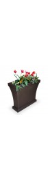Planters, Stands & Window Boxes| Mayne Large (25-65-Quart) 16-in W x 32-in H Espresso Resin Planter - UR92028