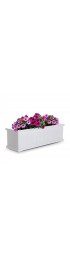 Planters, Stands & Window Boxes| Mayne Large (25-65-Quart) 36-in W x 10.8-in H White Resin Hanging Self Watering Window Box with Drainage Holes - VS43038