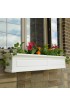 Planters, Stands & Window Boxes| Mayne Large (25-65-Quart) 60-in W x 10-in H White Resin Hanging Self Watering Window Box with Drainage Holes - GN79132
