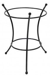 Planters, Stands & Window Boxes| Minuteman International 14-in H x 9-in W Black Powder Coat Indoor/Outdoor Round Wrought Iron Plant Stand - YH68264