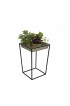 Planters, Stands & Window Boxes| Minuteman International 22.25-in H x 15-in W Black Powder Coat Indoor/Outdoor Square Wrought Iron Plant Stand - MD66746