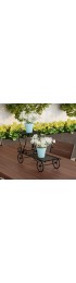 Planters, Stands & Window Boxes| Nature Spring Plant Stands 13-in H x 17.75-in W Black Outdoor Novelty Wrought Iron Plant Stand - NI11784