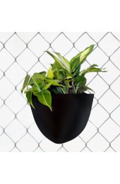 Planters, Stands & Window Boxes| Plant Seads 5-Pack Small (0-8-Quart) 9-in W x 8-in H Black Recycled Plastic Hanging Planter with Drainage Holes - ZY00632