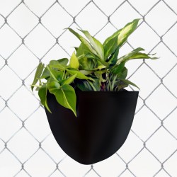 Planters, Stands & Window Boxes| Plant Seads 5-Pack Small (0-8-Quart) 9-in W x 8-in H Black Recycled Plastic Hanging Planter with Drainage Holes - ZY00632