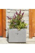 Planters, Stands & Window Boxes| PolyStone Planters Extra Large (65+-Quart) 23-in W x 19-in H Slate Gray Mixed/Composite Planter with Drainage Holes - XH21228