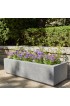 Planters, Stands & Window Boxes| PolyStone Planters Extra Large (65+-Quart) 46-in W x 13-in H Gray Granite Mixed/Composite Planter with Drainage Holes - WF20263