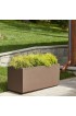 Planters, Stands & Window Boxes| PolyStone Planters Extra Large (65+-Quart) 46-in W x 19-in H Concrete Gray Mixed/Composite Planter with Drainage Holes - GE92684