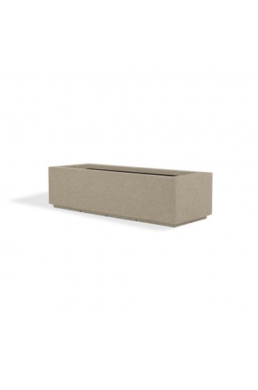 Planters, Stands & Window Boxes| PolyStone Planters Extra Large (65+-Quart) 46-in W x 13-in H Sandstone Granite Mixed/Composite Planter with Drainage Holes - DQ88876