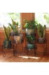 Planters, Stands & Window Boxes| Sunnydaze Decor 22-in H x 22-in W Black Indoor/Outdoor Round Steel Plant Stand - CA13515
