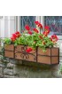 Planters, Stands & Window Boxes| undefined 36-in W x 9.75-in H Black with Copper-painted Liner Metal Hanging Window Box with Drainage Holes - AP97371
