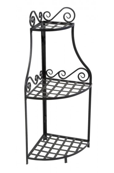 Planters, Stands & Window Boxes| undefined 40-in Black Outdoor Corner Steel Plant Stand - XH13149