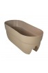 Planters, Stands & Window Boxes| undefined Large (25-65-Quart) 23.75-in W x 10.5-in H Sand Plastic Railing Planter - OQ59502