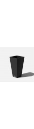 Planters, Stands & Window Boxes| Veradek Extra Large (65+-Quart) 13.75-in W x 26-in H Black Plastic Planter with Drainage Holes - UC73434