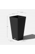 Planters, Stands & Window Boxes| Veradek Extra Large (65+-Quart) 15.25-in W x 30-in H Black Plastic Planter with Drainage Holes - SY29692