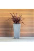 Planters, Stands & Window Boxes| Veradek Large (25-65-Quart) 15.25-in W x 30-in H Gray Plastic Planter with Drainage Holes - HD22053