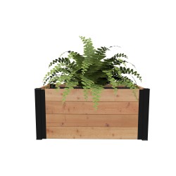 Planters, Stands & Window Boxes| Vita Extra Large (65+-Quart) 24-in W x 11.25-in H Golden Brown Cedar Raised Planter Box - HE35240